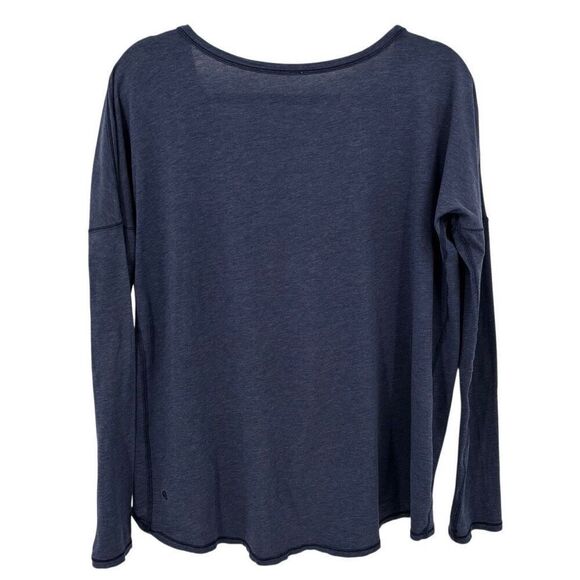 Lululemon Flip Your Dog Long Sleeve II Tee Heathered Hero Blue - Picture 6 of 6